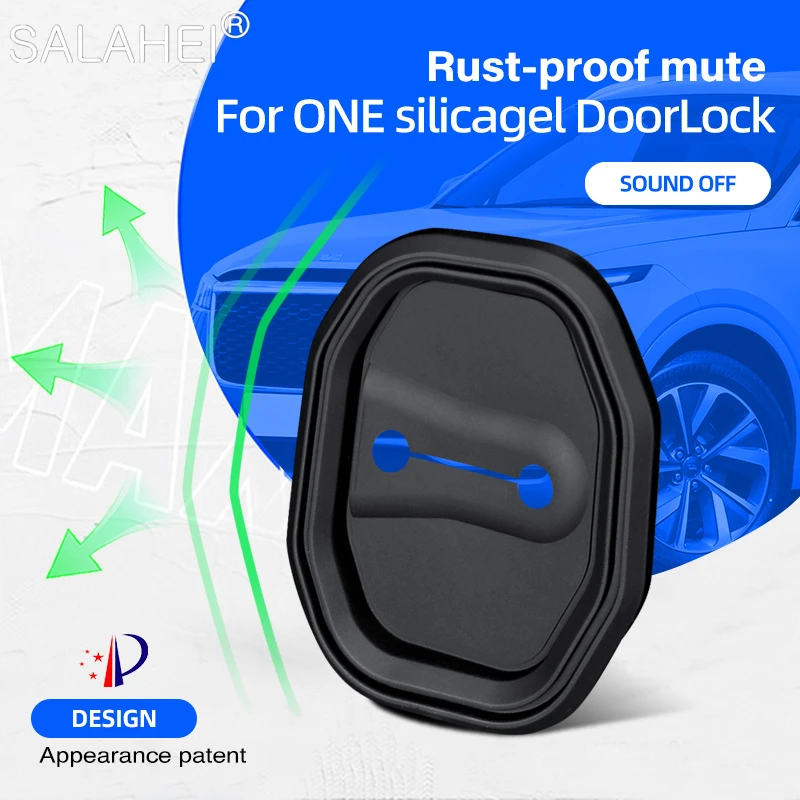 

4Pcs Silicone Car Door Mute Damping Cushion Door Lock Buckle Cover Protection For Leading Ideal Lixiang One li l9 I7 Accessories