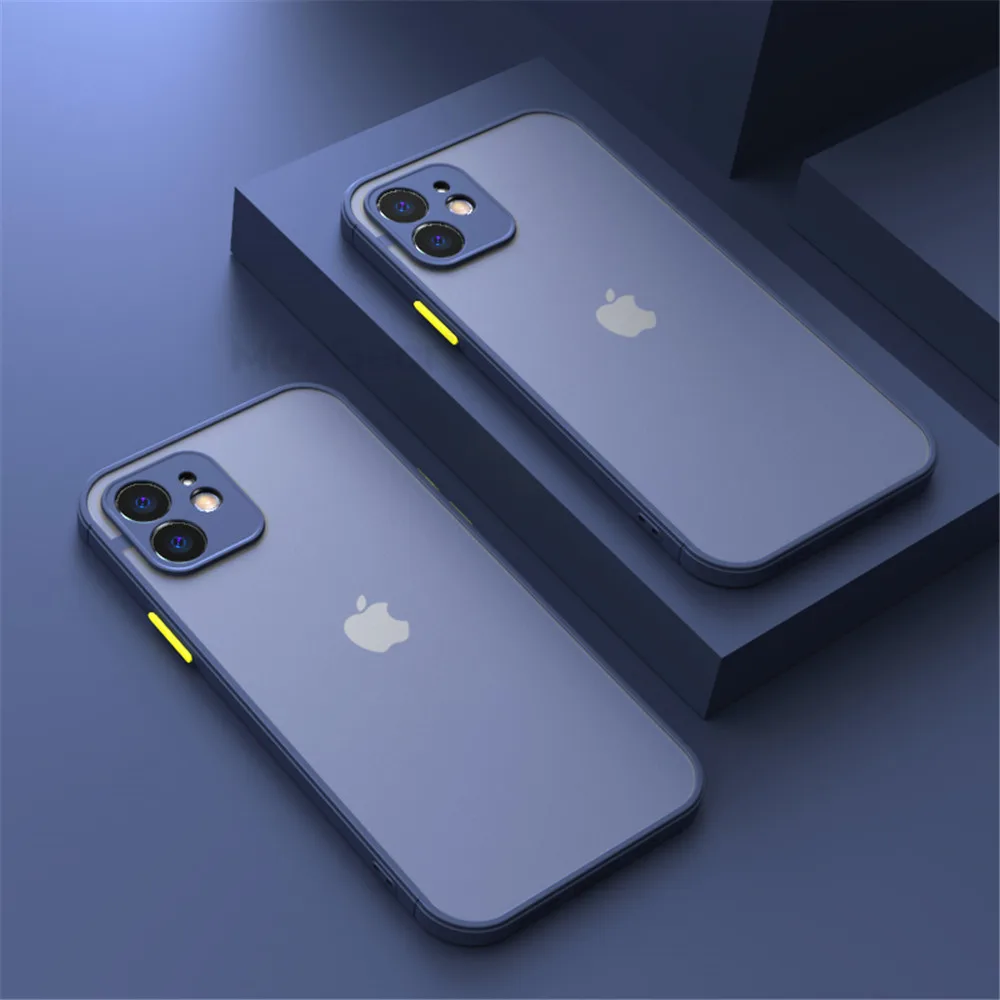 thumbnail image 1 of Funda de lujo a prueba de golpes para iPhone, carcasa dura de silicona transparente para iPhone 13, 14, 15, 12, 11 Pro, Xs Max, X, XR, 8, 7 Plus, SE mini, 1 of 5