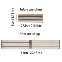 Transparent Black Drawer Divider