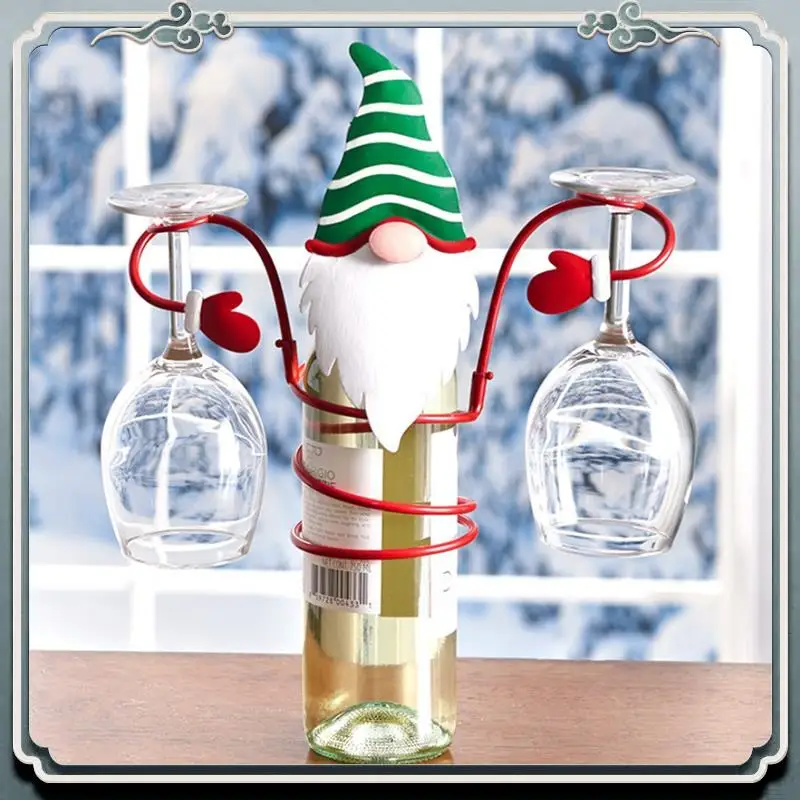 Durable Christmas Wine Bottle Rack Wine Bottle Christmas Rack Glass Holiday And Glass