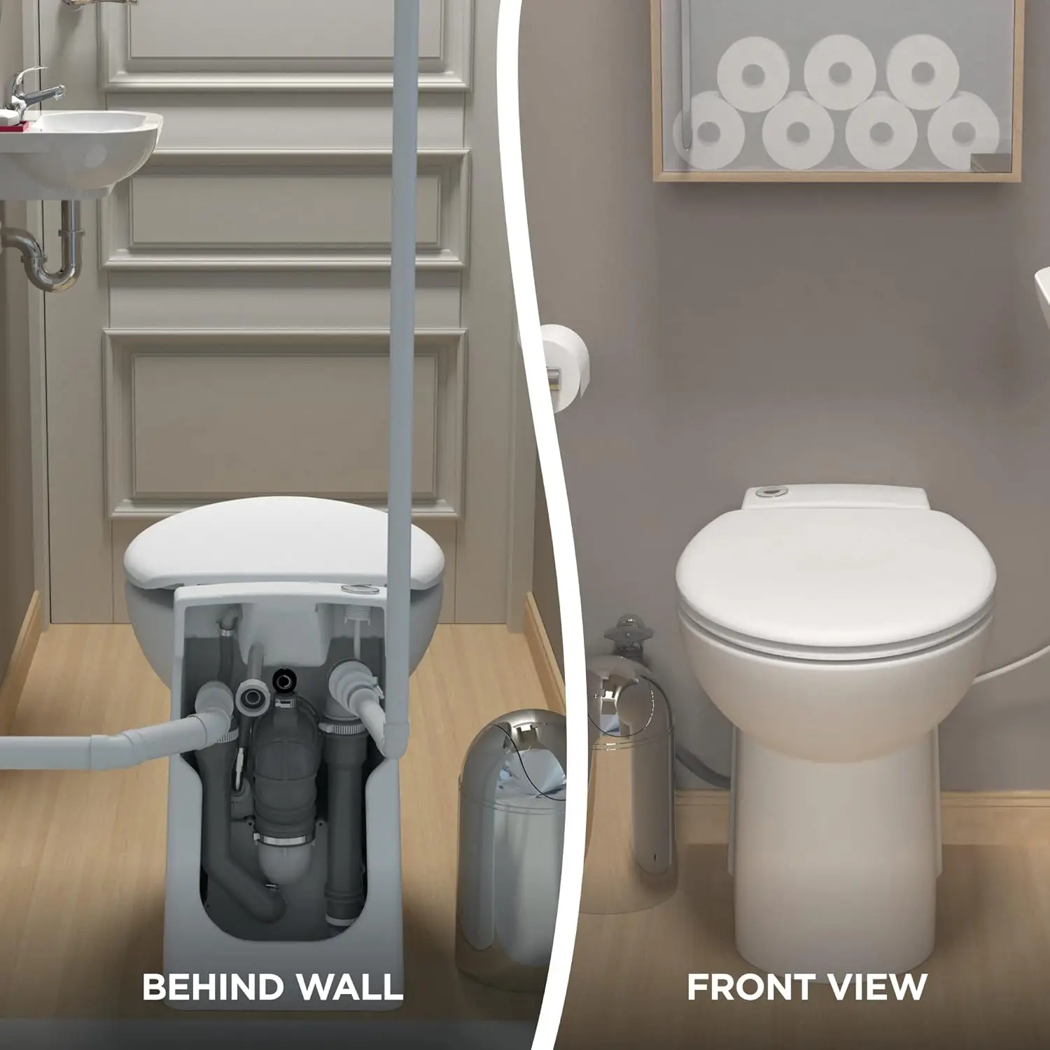 Sanicompact Dual flush System Residential squat toilet  white toilet bowl  squat potty Modern squatting toilets 3