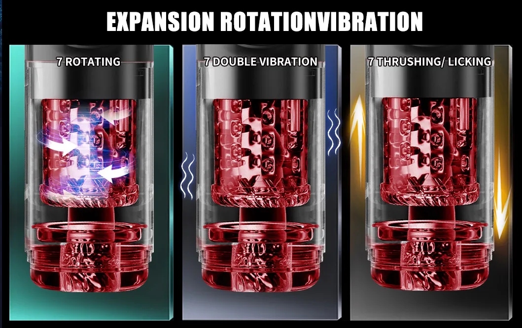 HeartCaptor Electric Male Masturbator Cup with 7 Modes LED Display Rechargeable Silicone Stroker - Details 22