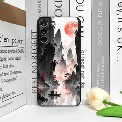 Ink Art Print Japanese Landscape Mountain Phone Case Cover - Moto E14 5G (M - C1580T2)
