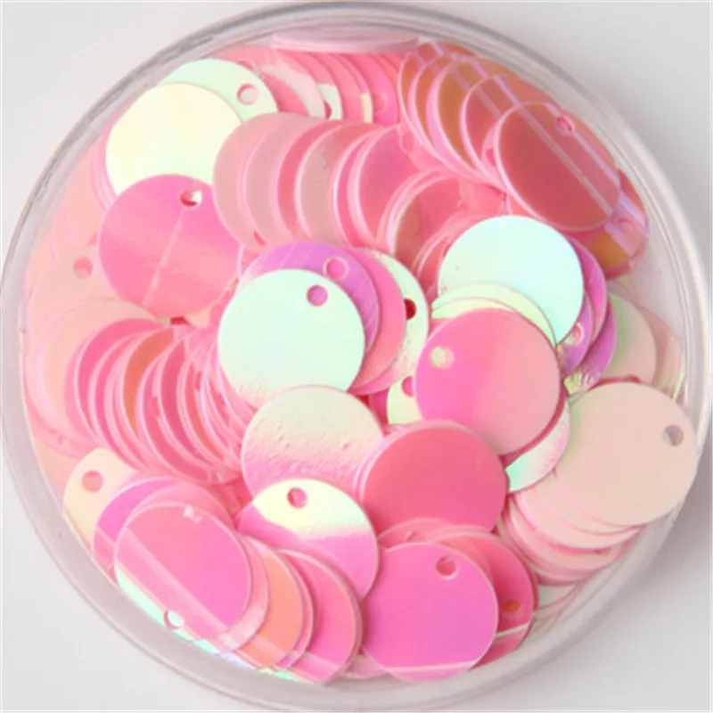 Sequin Sewing Accessories Sequin 10/15/20/25/30mm PVC Flat Round Loose Sequins Paillettes Sewing Wedding Craft Accessories 10g