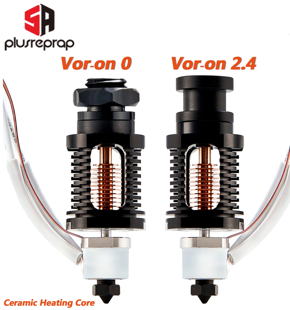 Vor-on 0/0.1/2.4 All-Metal Hotend with Quick 300°C Ceramic Heating Core Super Cooling bimetal for Pursa i3 MK3 MK3S E3D-V6