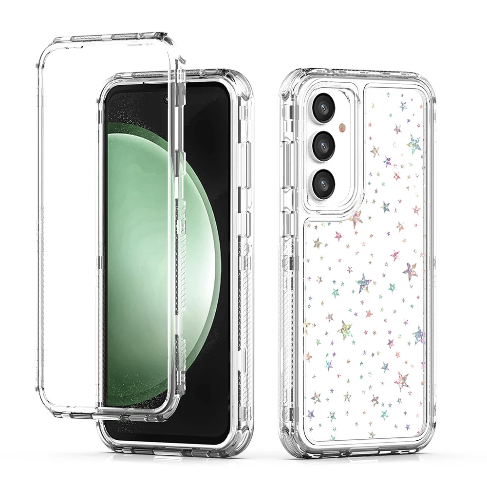 Laser Pattern Phone Case - Stylish Protective Back Cover