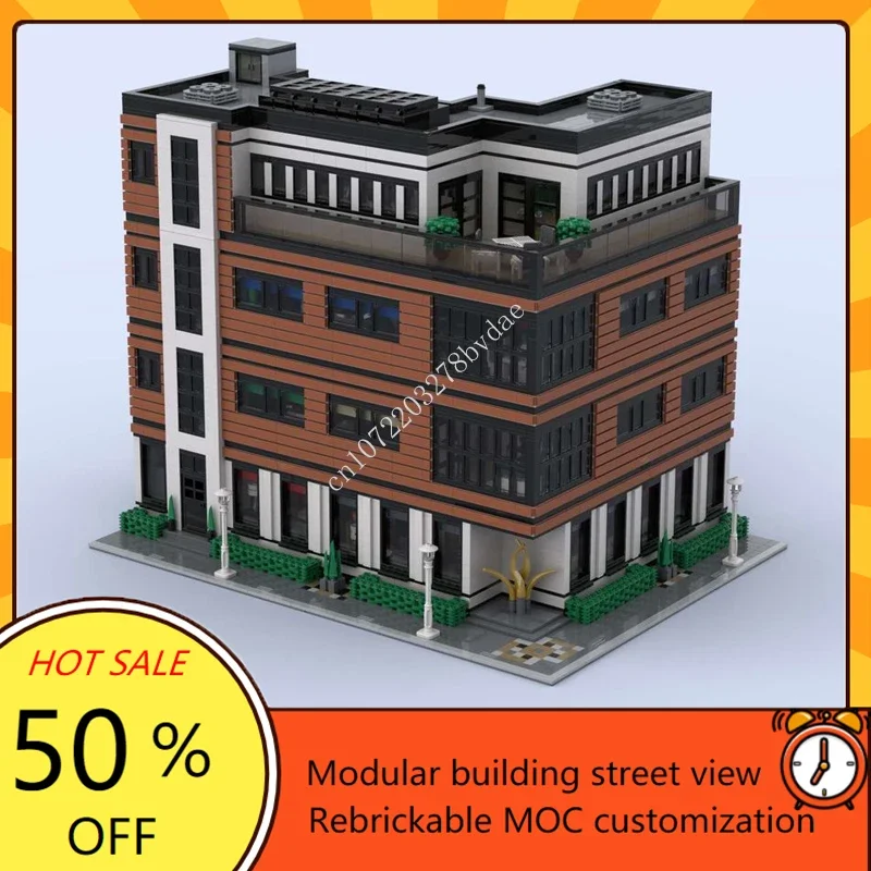 

9608PCS Customized MOC Brickbay Apartments street view Building Blocks Set Children birthday toys Christmas gifts