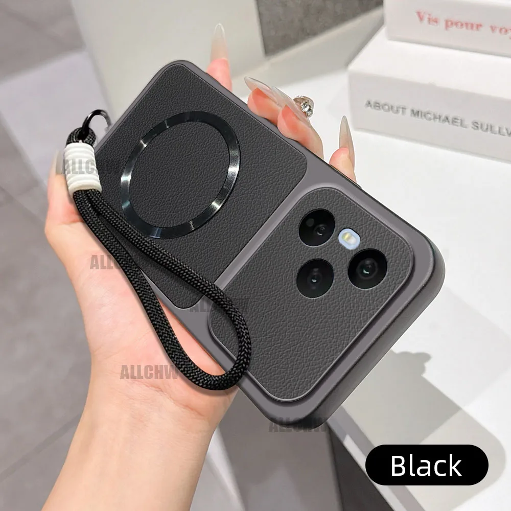 Luxury Leather Matte Magnetic Soft TPU Phone Case -