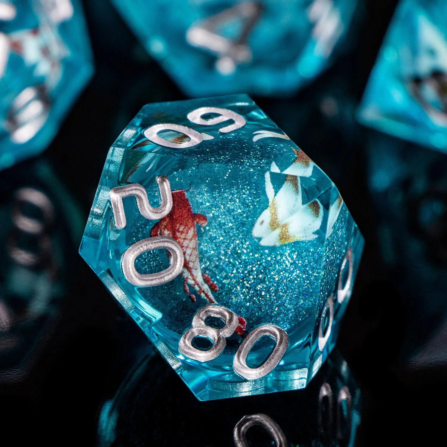 Game Dice D&D Liquid Flow Core Dice & Liquid Activity Eye & Ring Sharp Edge Dungeon and Dragon Pathfinder Role Playing Games Dice