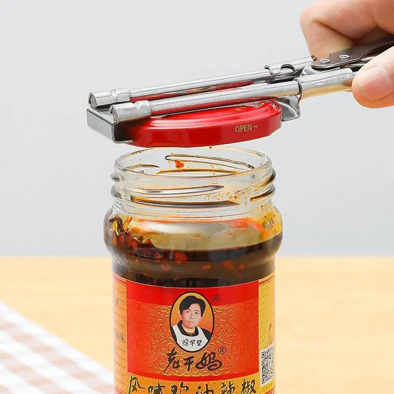 Adjustable Multi-Function Bottle Opener Stainless Steel Lids Off Jar Opener Labor-Saving Screw Can For Kitchen Tools