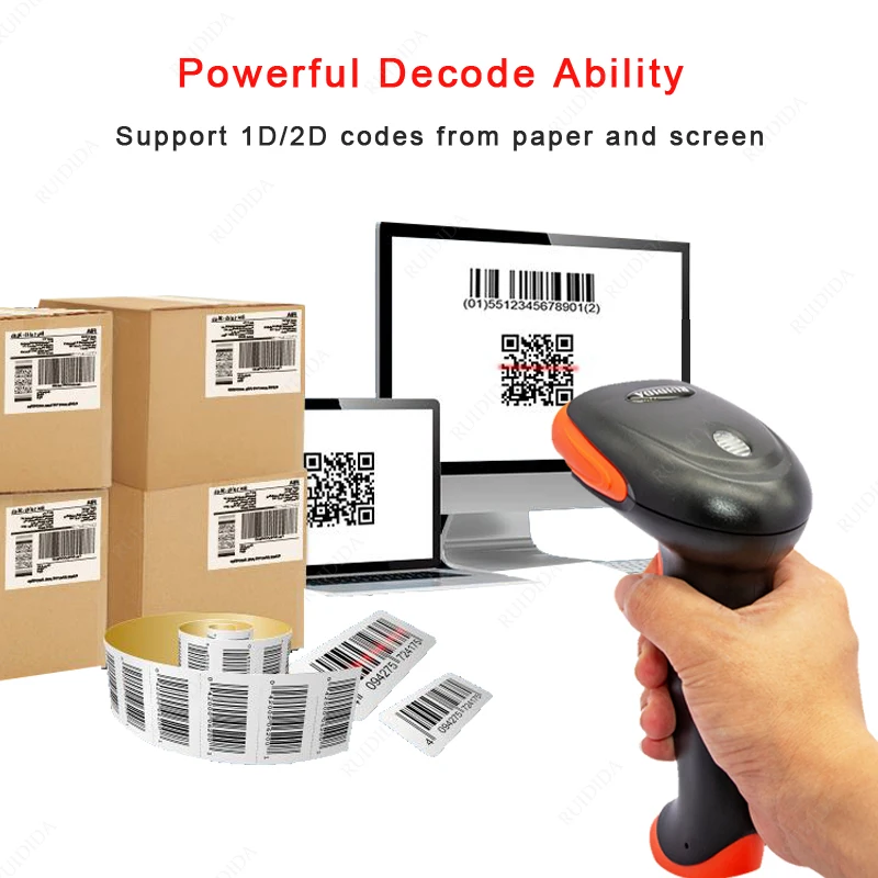 Barcode Scanner barcode scanner for Wireless or Wired 1D 2D