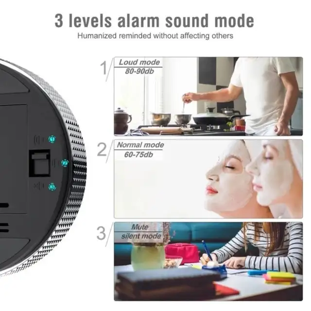 Magnetic LED Digital Kitchen Timer For Cooking Shower Study Self Regulating Rotary Countdown Alarm Clock Kitchen Gadget Sets 3