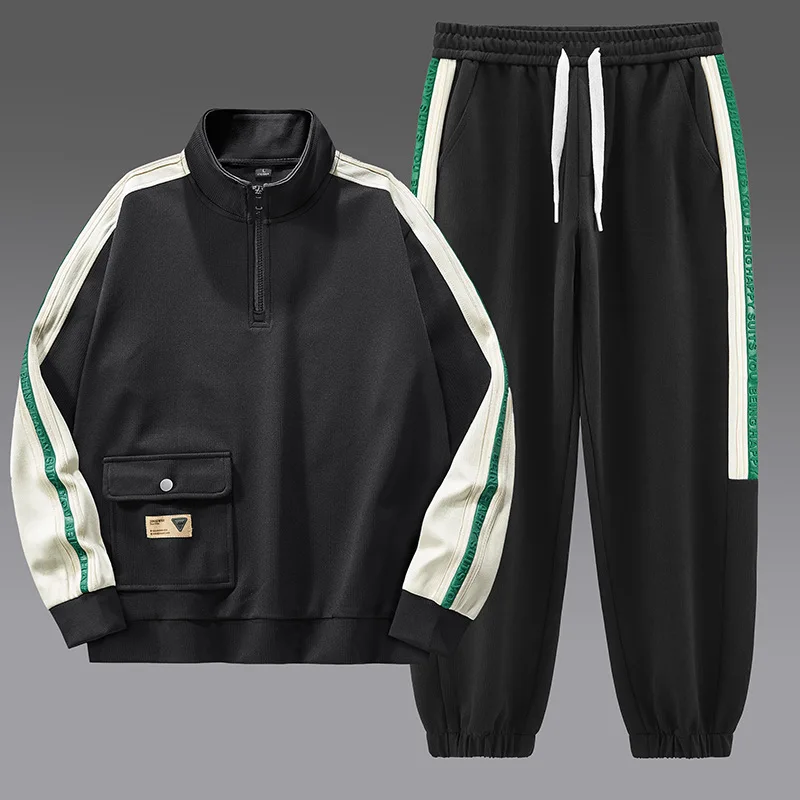2023 Spring Autumn Men's Tracksuit Casual Sets Sportswear 2 Piece Sets +Sweatpants Fashion Zipper Male Sweatshirt Sports Suit
