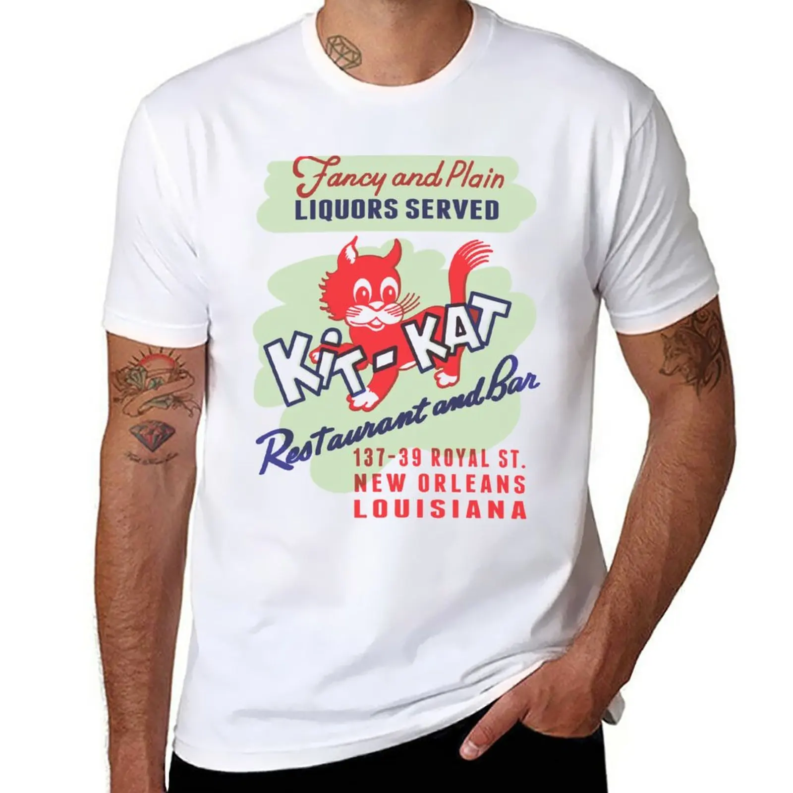 Nuovo Kit-Kat Restaurant T-Shirt Abbigliamento Hippie Abbigliamento Estetico Magliette Per Ragazzi Magliette Grafiche Abbigliamento Da Uomo