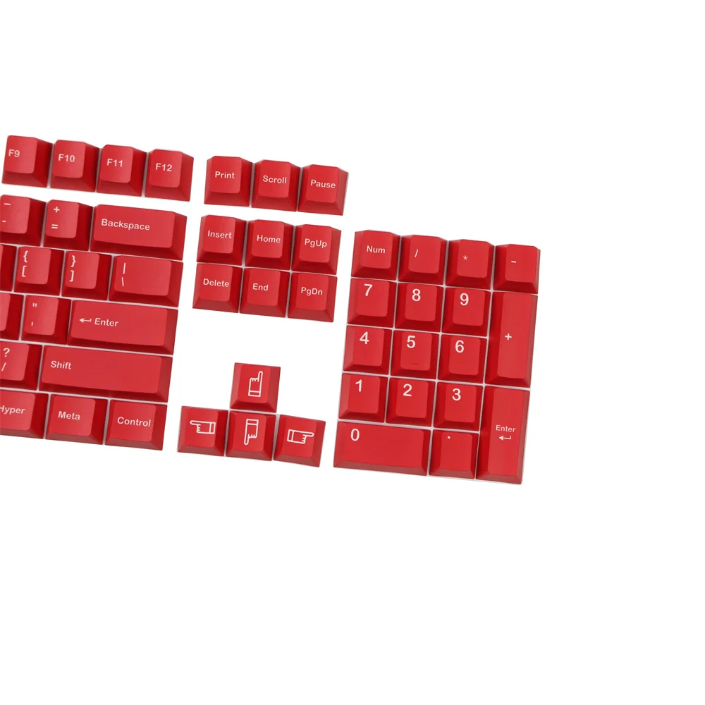 Gmk Crimson Cadet Keycap Pbt 142 Chaves Conjuntos Vermelhos Cereja Perfil Dye Subbed Iso Enter Gh60 Rk61 Rk64 96 104 Teclado Mecânico - Imagem 5