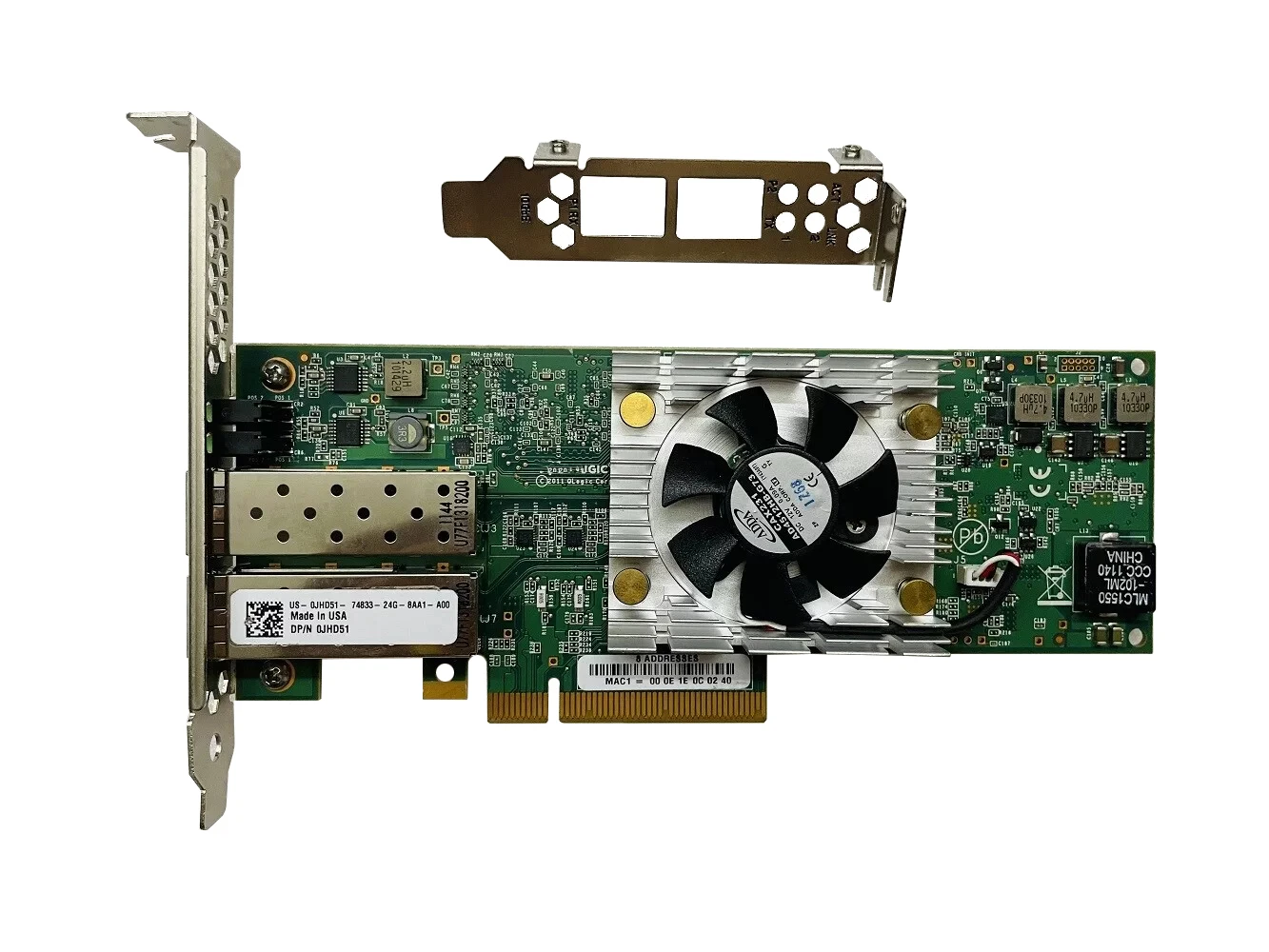 Dell QLogic QLE8262 듀얼 포트, SFP + PCIe 네트워크 어댑터, 0P11VC P11VC 네트워크 카드, 100% 테스트 완료, 신제품, 빠른 배송