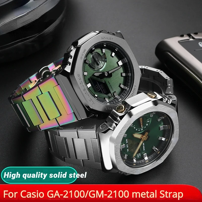 For Casio GA-2100 GM2100 watchband G-SHOCK farmhouse oak modified ...