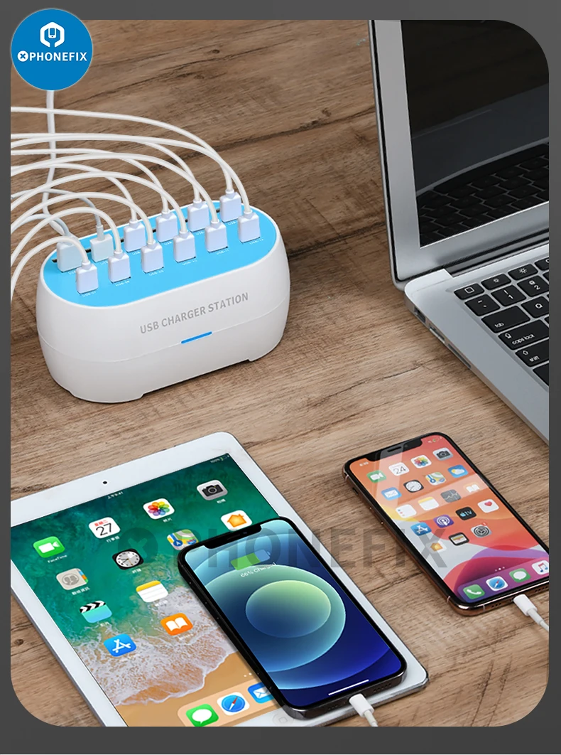 

Зарядная док-станция с 30 USB-портами и кабелем, 160 Вт