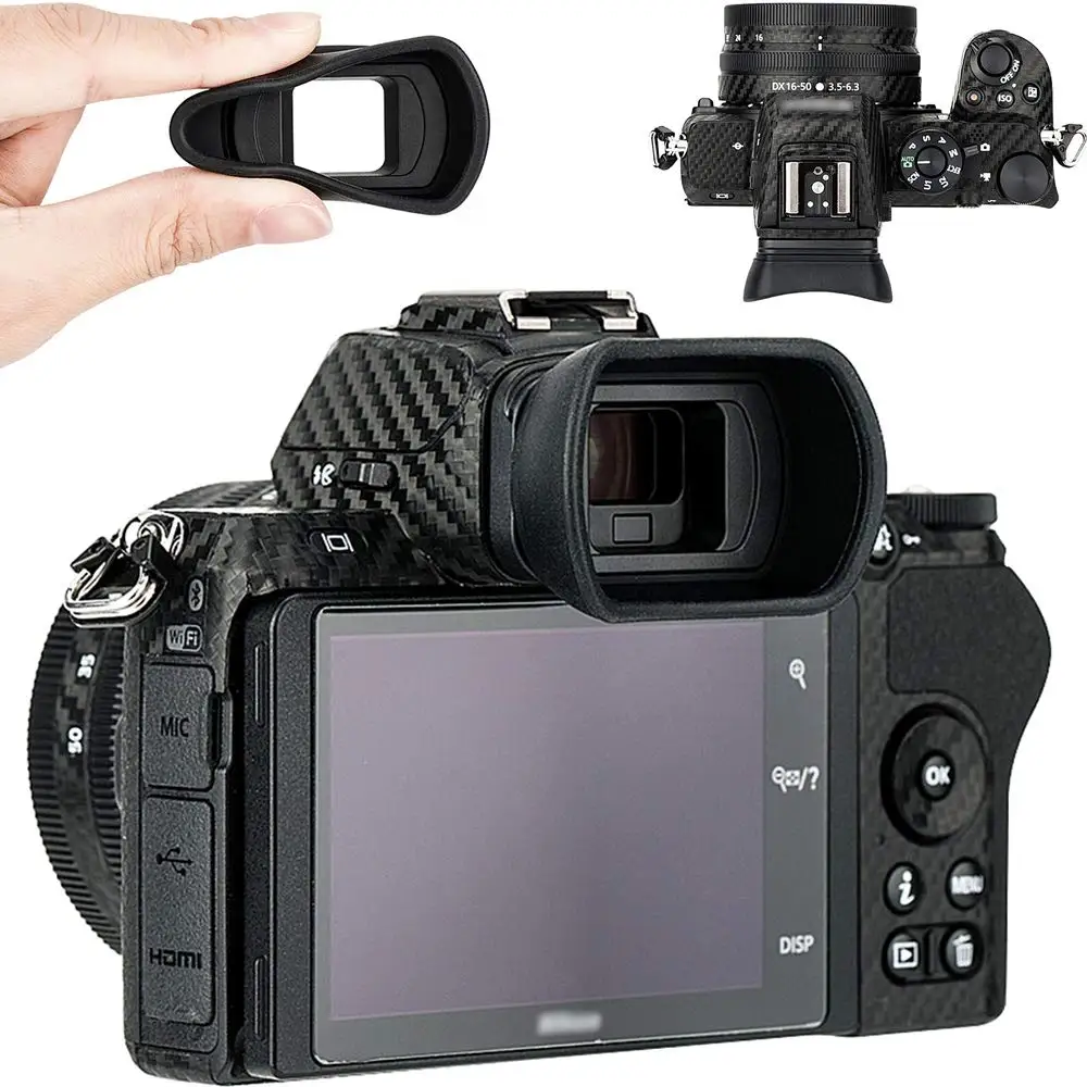 Soft Silicone Estendido Câmera Eyecup Viewfinder Ocular para Nikon Z50 Dk30 Long Eye Cup Substitui Eyeshade Protector Novo