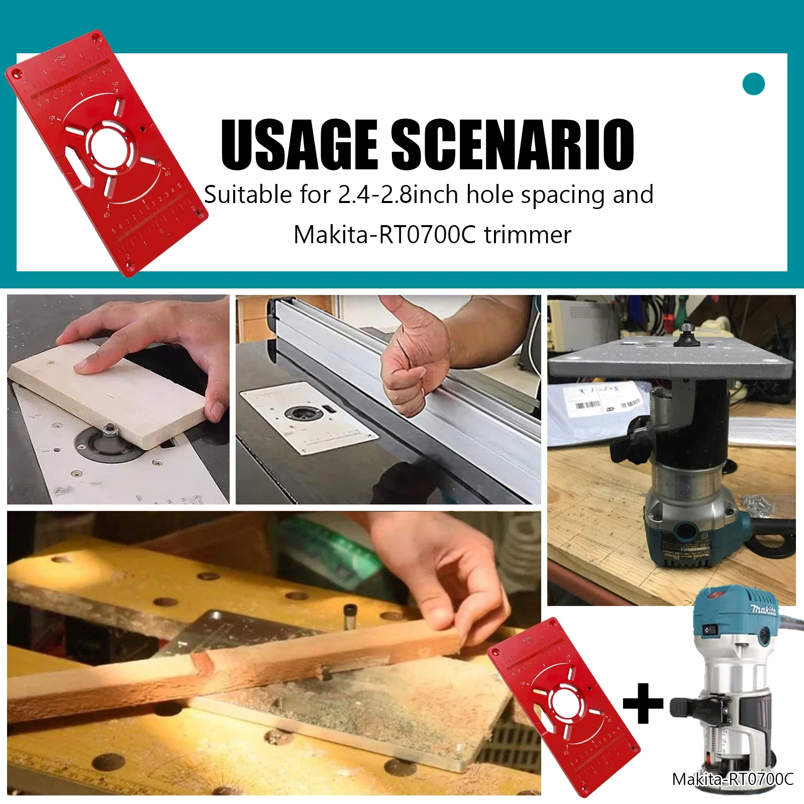 Carpinte Router Table Insert Plate Woodworking Benches Aluminium Wood Trimmer Models Engraving Milling Machine With Rings woodworking bench woodworking workbench router insert plate router plate