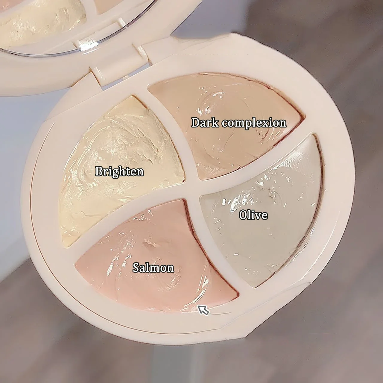 4-Color Concealer Palette Long Lasting Cover Dark Circles Acne Pores Cream Shading Highlighter Moisturize Face Makeup Cometics
