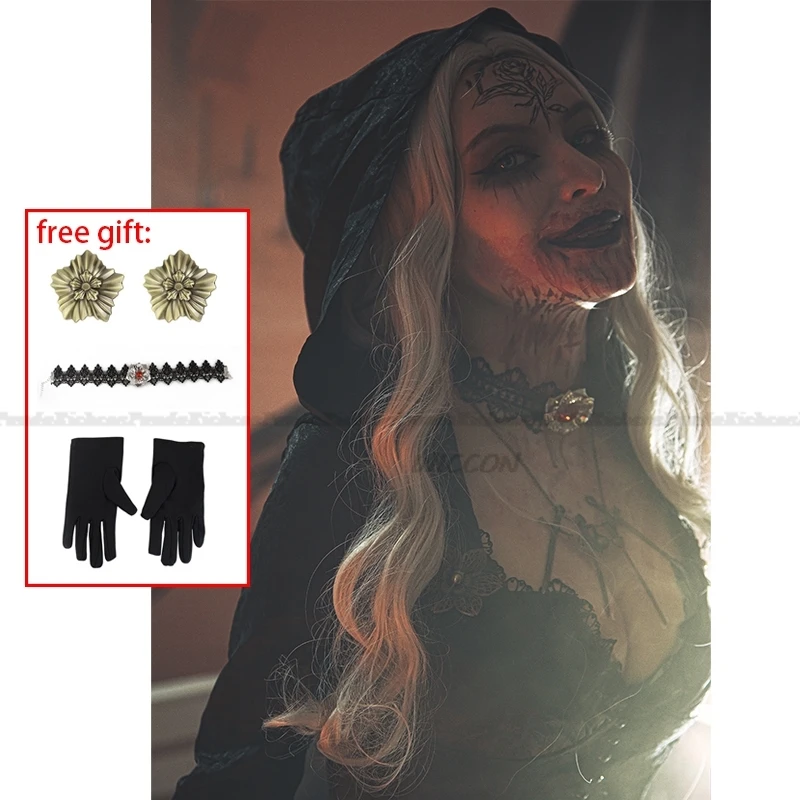 Gioco Resident Village Outfit Daniela Vampire Halloween Costume Horror Cosplay Gown Women Carnival Dress Gothic Game Evil 8