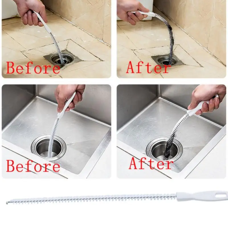 

Pipe Dredging Brush Bathroom Hair Sewer Sink Cleaning Brush Drain Cleaner Flexible Cleaner Clog Hole Remover Cleaning Tools