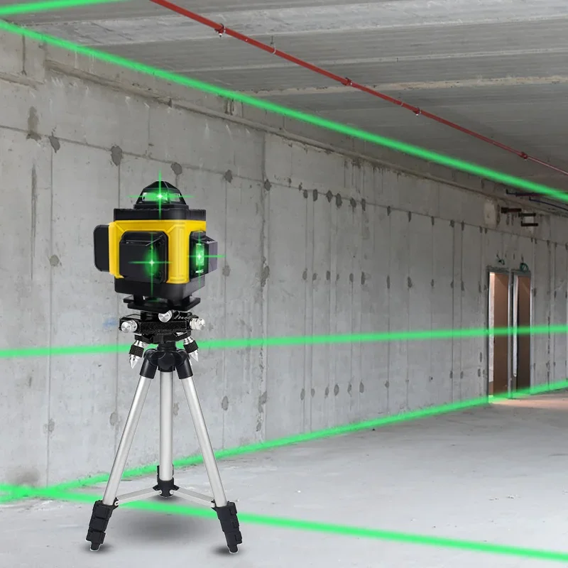 Laser Level 16 Lines 4D Green Line 360&deg; Self-Leveling