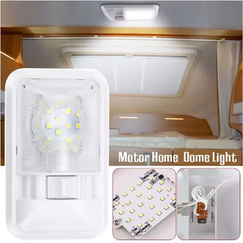TYTXRV 12V RV Lamp Caravan Ceiling Single/Double Dome Lamp With Slide Switch For Camper RV Trailer Boat Van