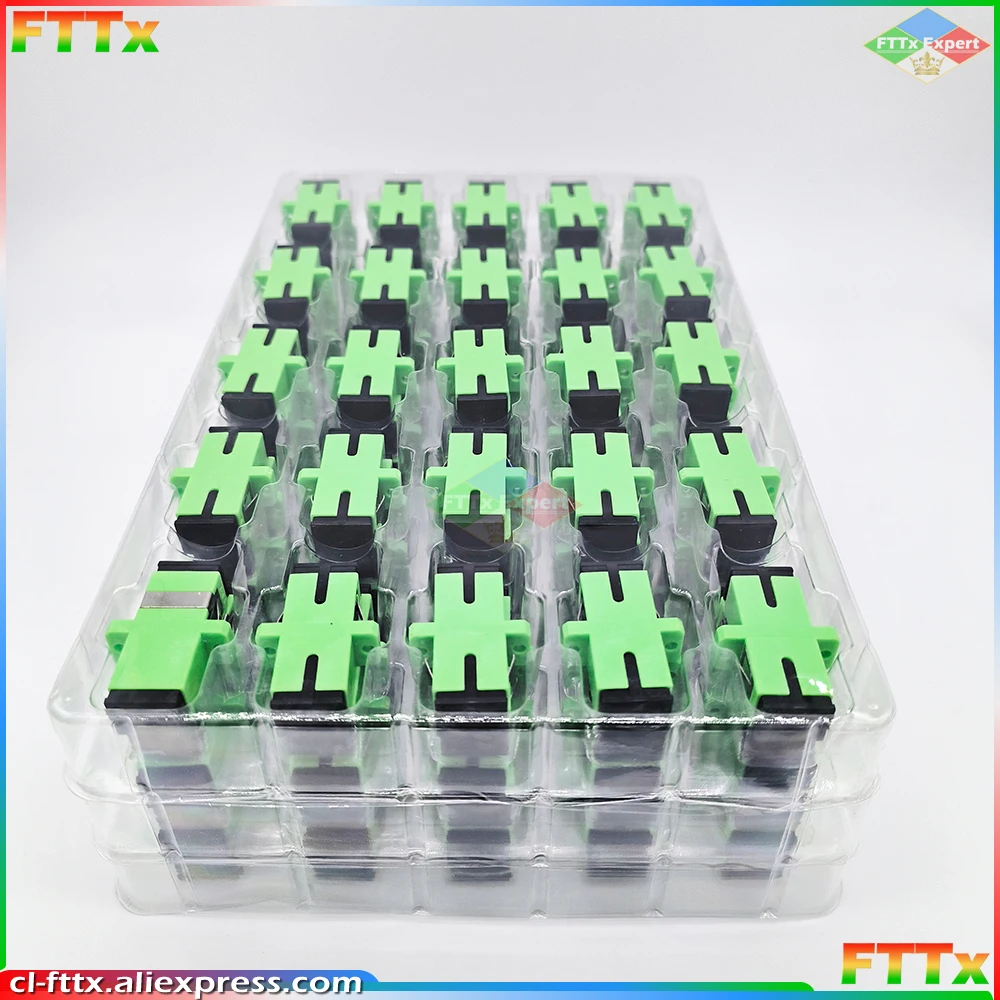 50pcs/lot SC APC Fiber Optic Adapter singlemode simplex SC APC connector fiber optic Attenuator SC Fiber flange Free shipping