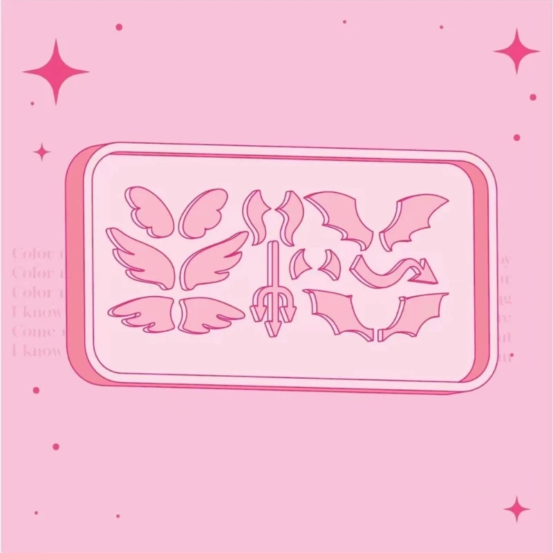 Keychain 실리콘 몰드 수지 주조 중공 흔들리는 컵 펜던트 몰드