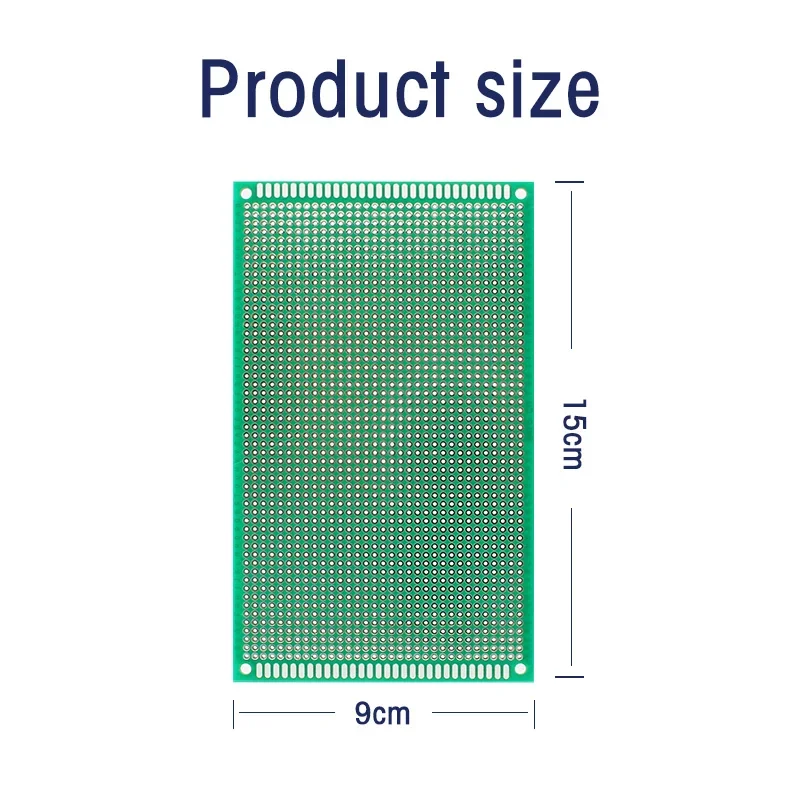 5PCS PCB Prototype Board 9x15 2x8 3x7 4x6 5x7 6x8 7x9 8x12 10x10 10x15cm Green Single Sided Printed Circuit Board DIY Universal