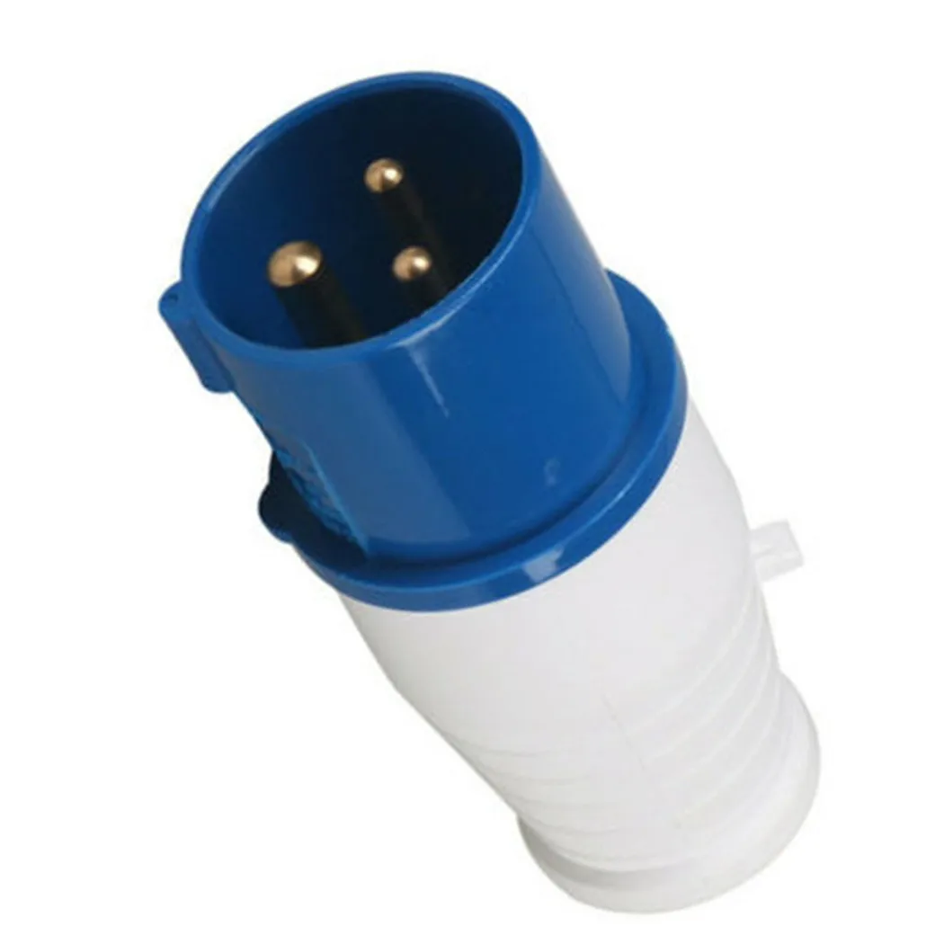 

240V 16A 3 Pin Blue Industrial Waterproof Plugs& Socket Male/Female IP44 2P For Caravan Motorhome Trailer Truck Yacht