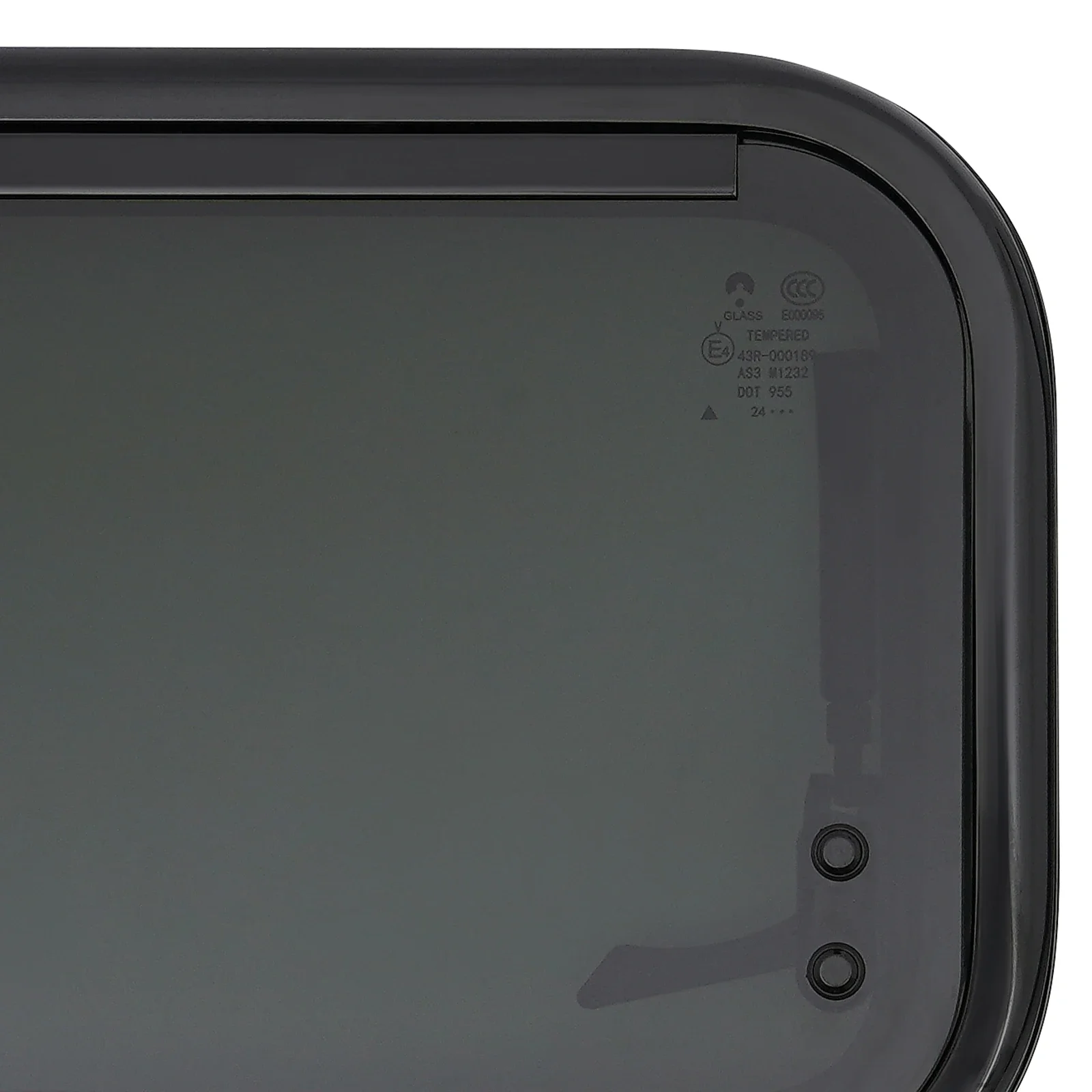 500 x 300 mm RV-Aussteckfenster mit abgerundeten Ecken und geraden Ecken aus gehärtetem Glas für Wohnmobile, Wohnwagen, Wohnmobile, mit Bildschirm – Detail 18
