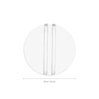 50pcs Business Cards Stand Tabletop Card Holder Clear Plastic Card Display Stand Base Store Sign Holder 2.4x2.4x1cm 2