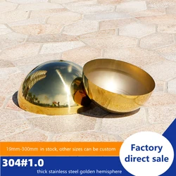 Stainless Steel Titanium Gold Decorative Mirror Dome Ball (250mm diameter)