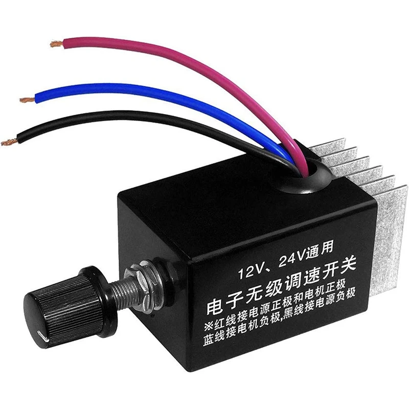 1Pc Motor Speed Regulator DC 12V/24V 10 A Motor Speed Controller Switch For Car Truck Fan Heater Control dc motor speed controller motor speed controller electric motor speed controller