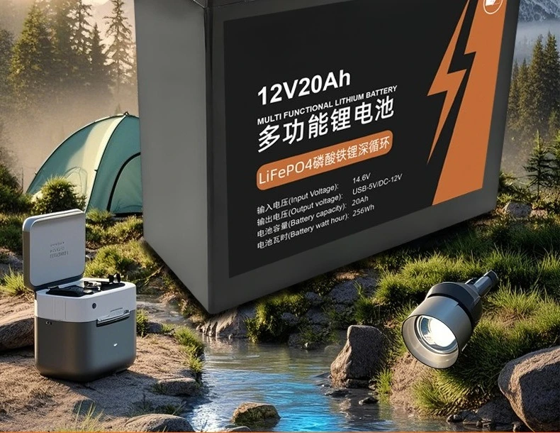 12V 20Ah LiFePO4 Battery High Capacity Large Power for Outdoor Live Streaming, S