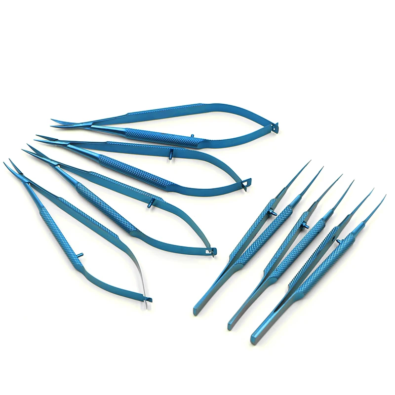 

Titanium Tlloy Surgical Instruments Ophthalmic Microsurgical Dental Instruments Needle Holders + 11.5cm Scissors +Tweezers