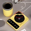 Electric Coffee Mug Warmer Timing Cup Heater for Water Tea Heating Coaster 9 Temperature Settings for Home Office 220V 2