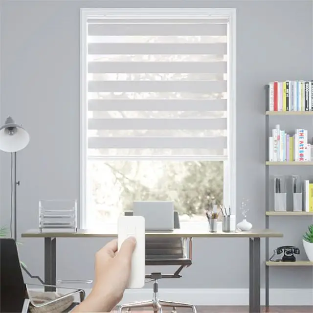 

Diy Tuya Wifi Alexa Google Smart Life App Remote Control Motorized Roller Zebra Blinds Curtain Chain Motor Smart Curtain
