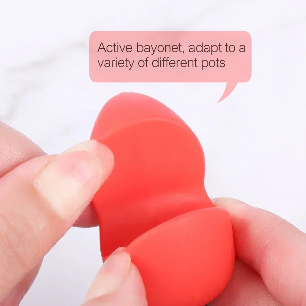 Pot Lid Holder 1/3Pcs Silicone Splash-Proof Heat-Resistant Overflow Plug Lifter Creative and Durable Kitchen Tool