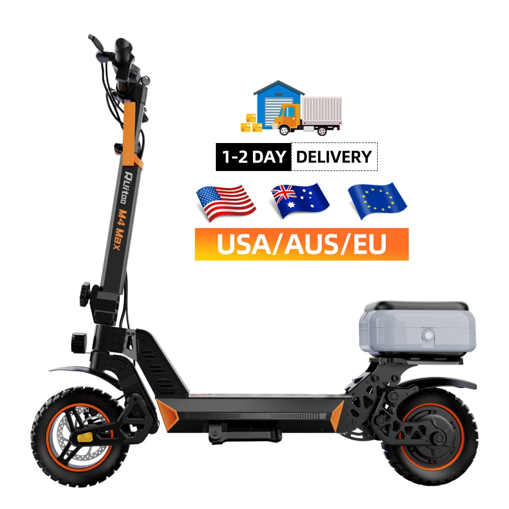 Ruitu M4 Max 1000W Powerful Motor Electric Scooter 10-inch Tire Foldable Scooter Maximum Speed 52 km/h With Box