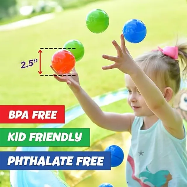 200 Premium Crush-Resistant Play Balls for Ball Pits Non-Toxic, BPA and Phthalate Free Vibrant Assorted Colors with Zippered St