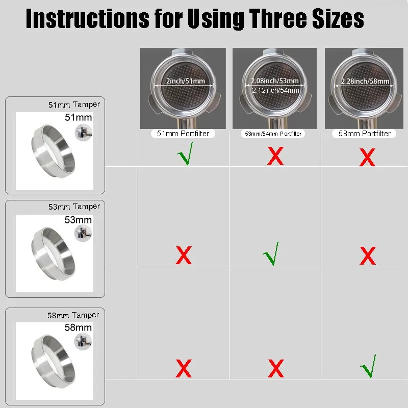 Description Picture 2 of item51/53/58mm Intelligent Dosing Ring with 4 Magnets for 51/54/58mm Potafilters, Coffee Powder Bowl Funnel Filter Accessories