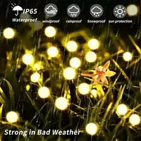 10 Lights Solar Lawn Lamp Garden Lamp, LED Wind-driven FireflyGround Plug Lamp, Garden Ramadan Decoration Festival Lamp 3