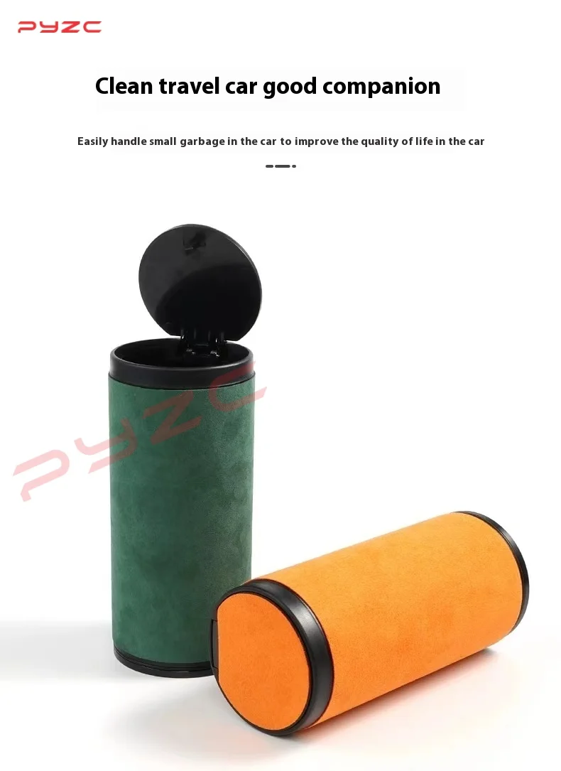 Car Garbage Bin Storage Box Suede Car Trash Can ABS Rubbish Bin For Skoda Octavia Rapid Superb Kodiaq Scala Karoq Kamiq Virs