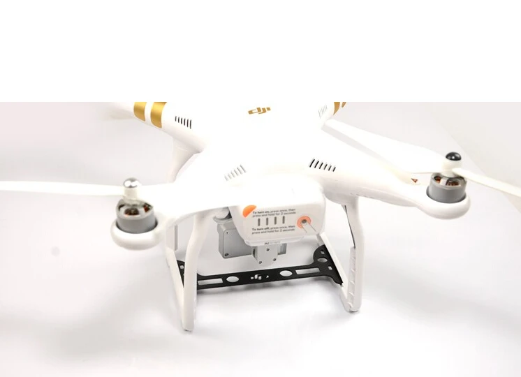 Protège-cardan et protection de tête de train d'atterrissage pour DJI Phantom 3, posé à plat.