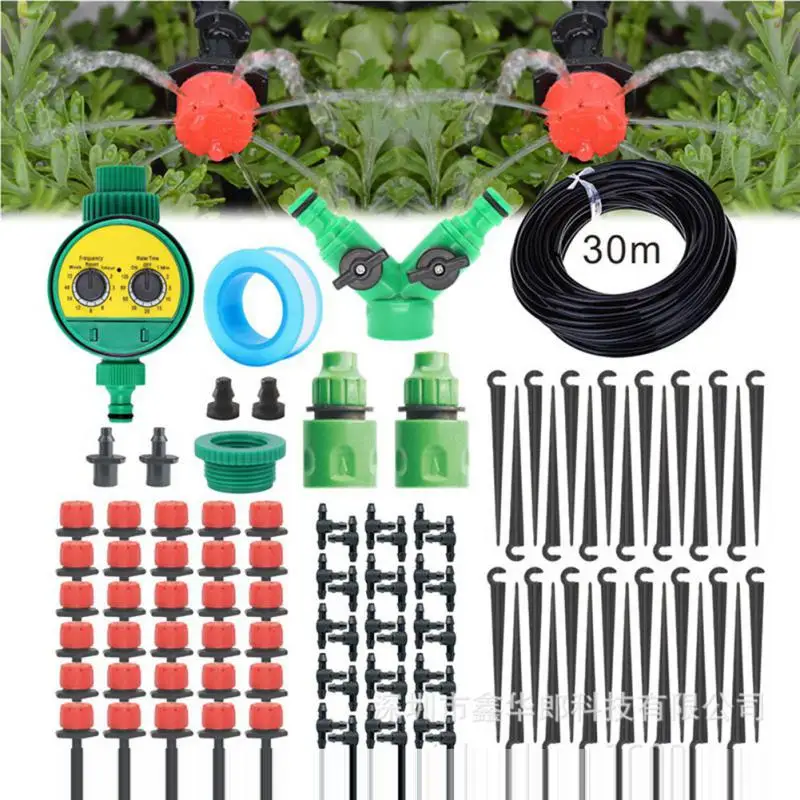 50M Self Automatic Watering Kit Garden Watering System Water Timer Drip Irrigation Controller Garden Plant Watering Kit Mist Set