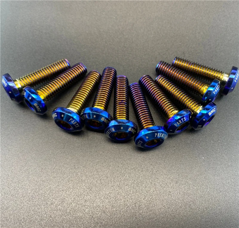 10 stücke M8 * 30mm Titan Farbe Bolzen Schraube Rotor/bremsscheibe Schrauben Bolzen Überzug Farbe Für Honda Yamaha Kawasaki Suzuki Ornament – Detail 1
